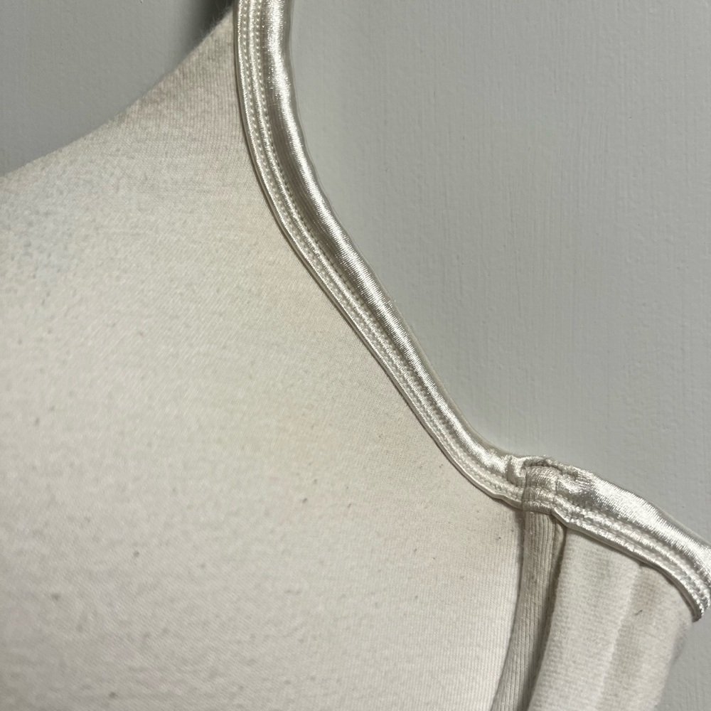 Cacique White Cotton Boost Plunge Bra - Picture 2 of 4